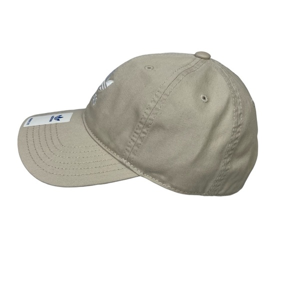 adidas Women’s Running Baseball Hat Color Khaki White Embroidery Back Adj Strap - Picture 3 of 11